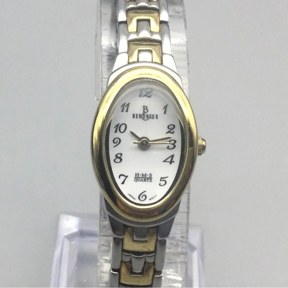 Berenger H.M.S Womens Watch 17mm Two Tone Stainless Steel New Battery 6.5